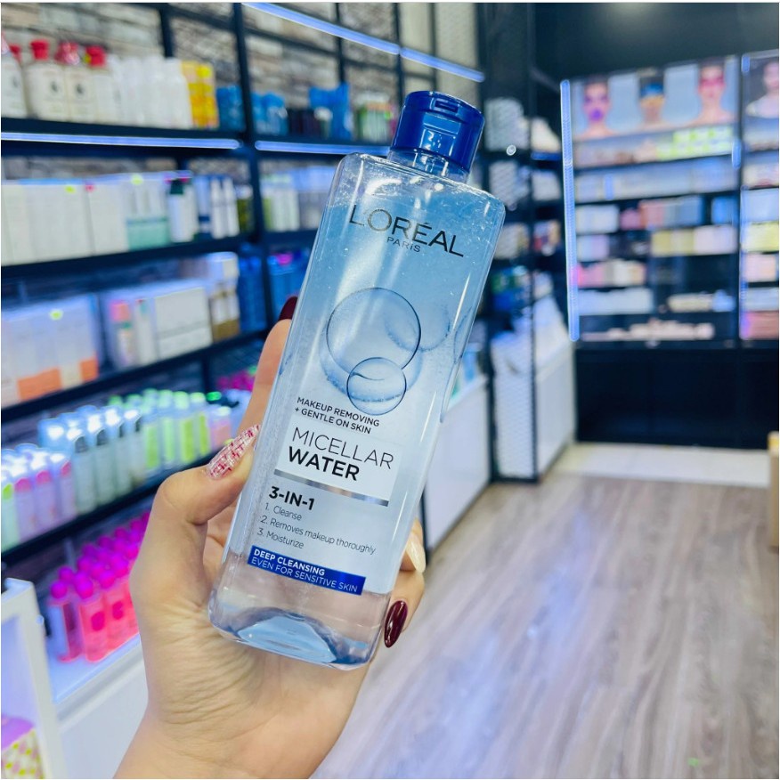 Nước tẩy trang làm sạch sâu, dưỡng ẩm cho mọi loại da L'Oreal Paris Micellar Water 400ml
