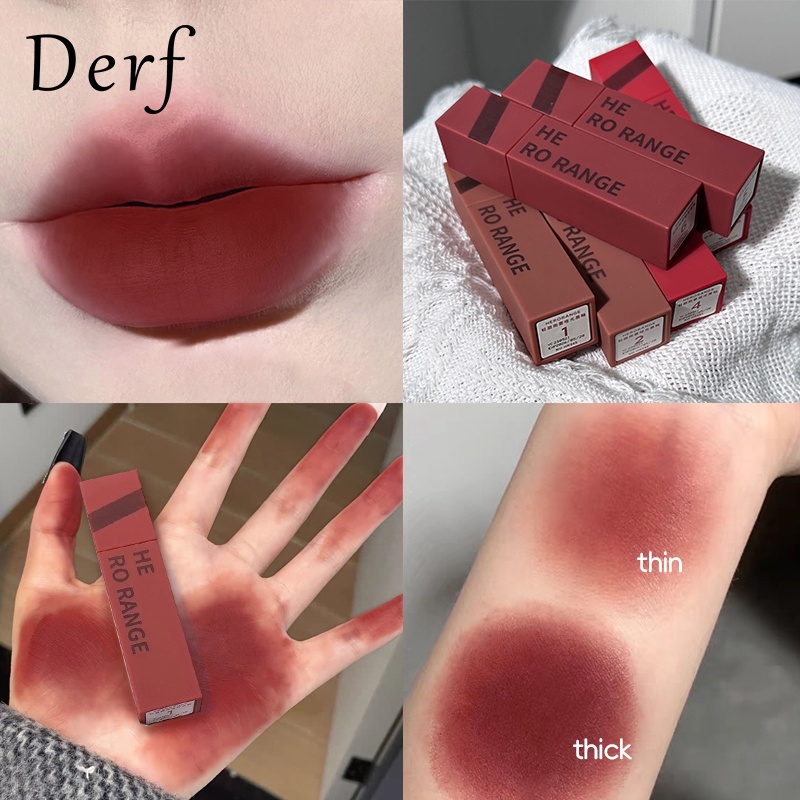 Derf Set 4 Son Kem Lì Làm Trắng Lâu Trôi Không Dễ Phai Màu