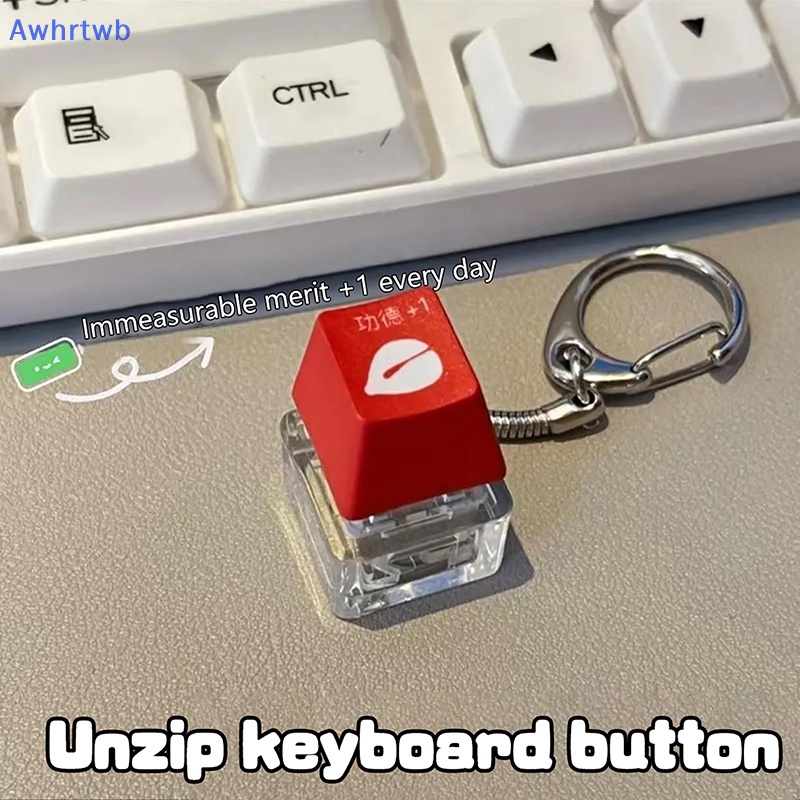 Awhrtwb merit + 1 Móc Khóa Đèn led muyu deion Nút Bàn Phím Cơ Giảm Căng Thẳng Mới