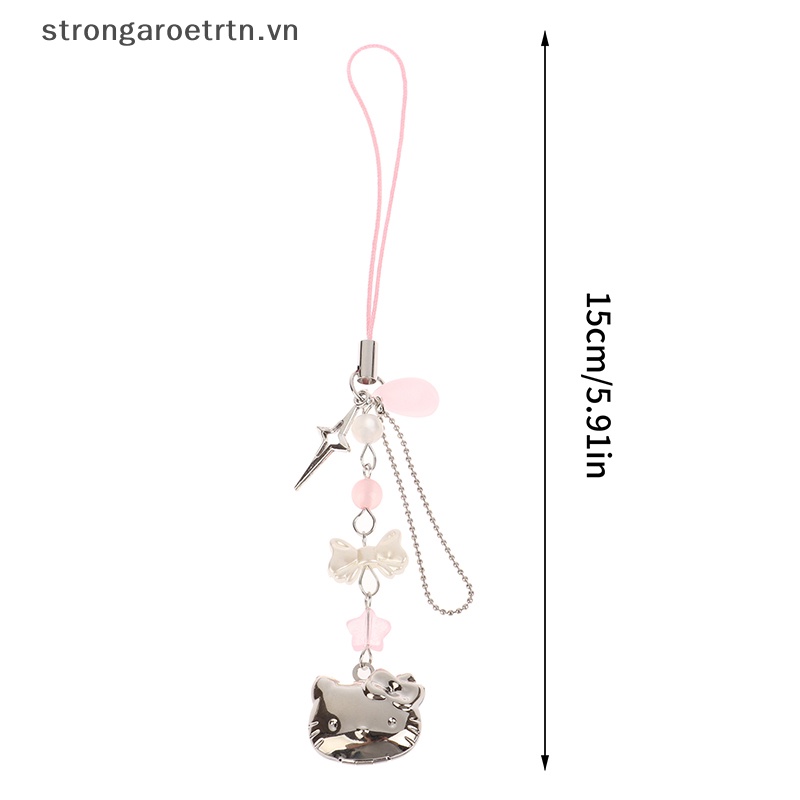 Dây Đeo Điện Thoại y2k Hình hello kitty Đính Nơ Kiểu Hàn Quốc Dễ Thương