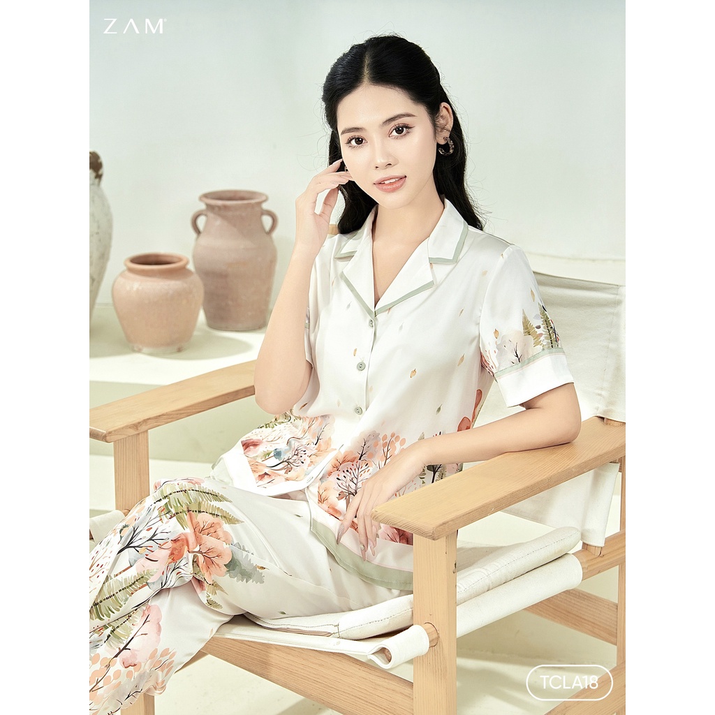 Zam luxury - TCLA18 - Ngắn tay quần dài HOẠ TIẾT RỪNG CÂY