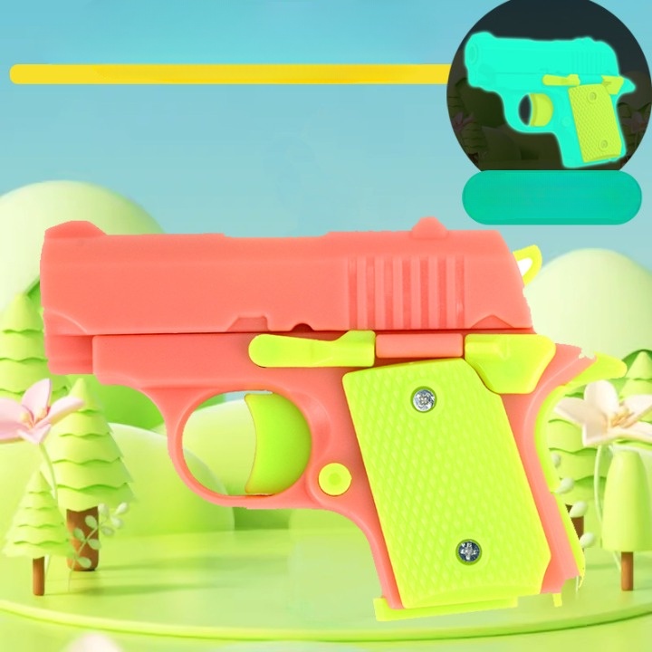 Súng Đồ Chơi Mô Hình 3D Mini, Súng Cà Rốt 1911 Vô Tri Giải Tỏa Căng Thẳng Cho Bé Loại 1 Đầy Đủ Chi Tiết