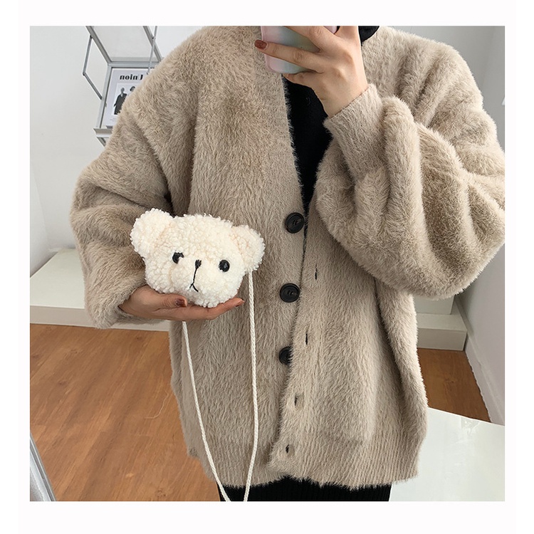 Thời Trang Túi Đeo Chéo mini Họa Tiết Hoạt Hình Xinh Xắn Dành Cho Nữ