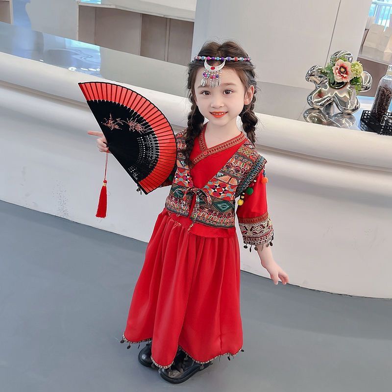 Trang Phục Múa Phong Cách Thời Trang Trung Hoa Cho Bé Gái