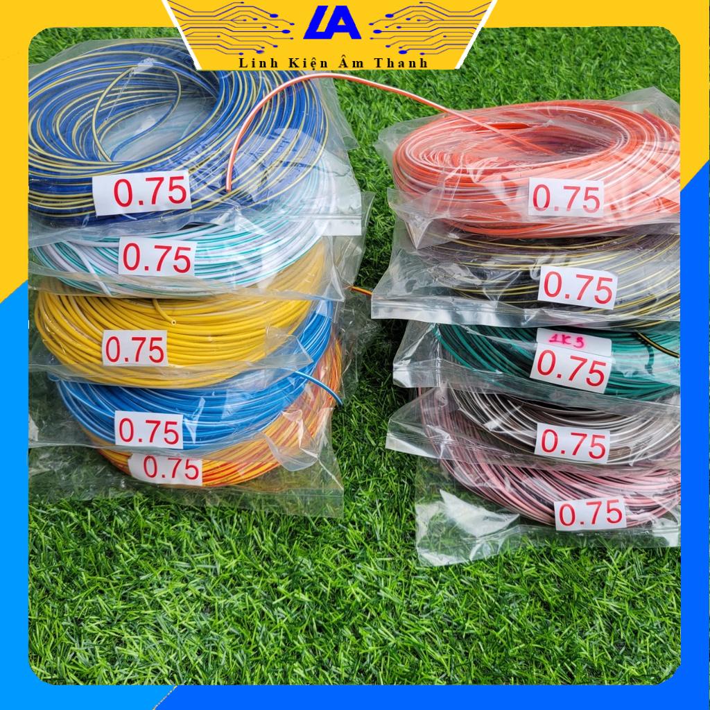 Dây Điện Nhiều Màu Lõi 0.75mm, Đi Điện Xe Máy Ô Tô Xe Đạp Điện, Dây Đi Điện Led, Dây Loa