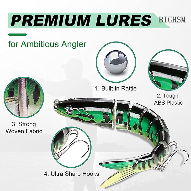 Bighsm Mồi Câu Cá Giả Hình Cá 19g13.5cm