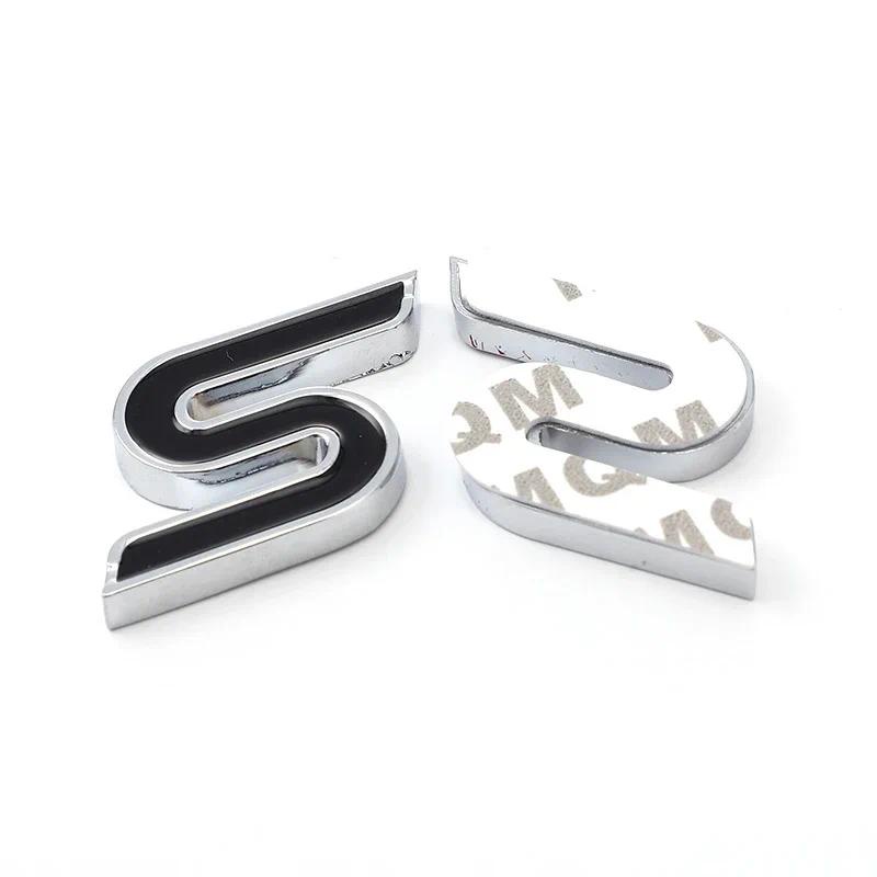 Miếng Dán logo Chữ s Bằng Kim Loại Trang Trí Đuôi Xe Hơi ford mustang fiesta focus mondeo kuga ranger