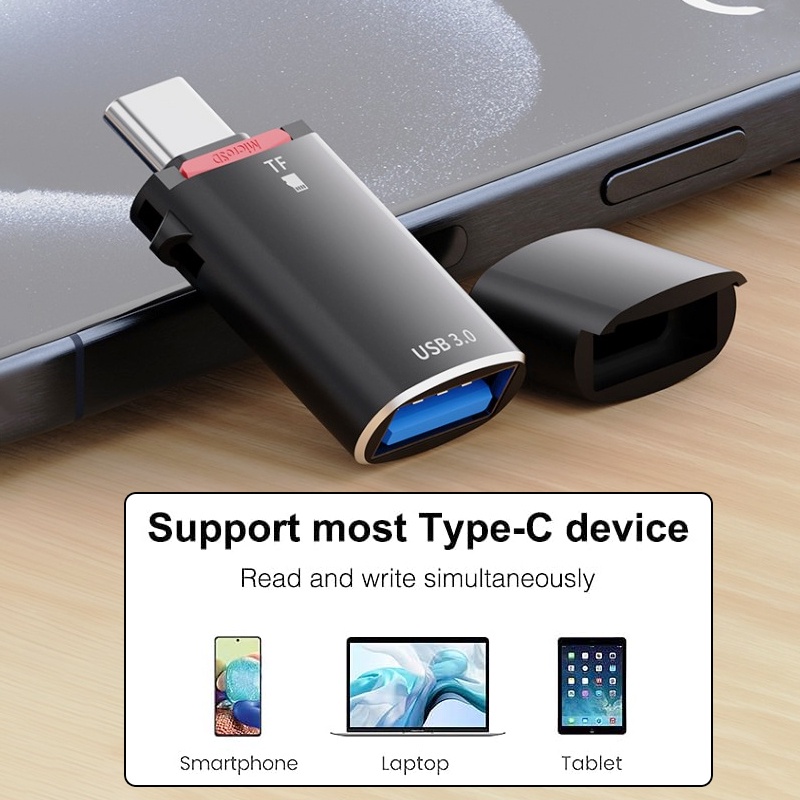 Đầu Đọc Thẻ Nhớ micro sd / tf Cho iphone15 pro max / plus / 2 Trong 1 otg usb 3.0 / Máy Tính Bảng / android
