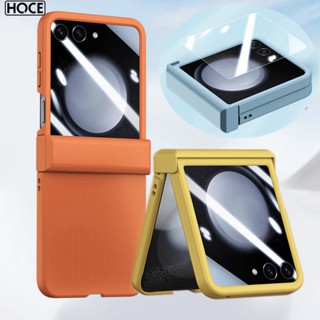 HOCE ZFlip7 3in1 Bản Lề Phim Toàn Màn Hình Ốp Lưng Điện Thoại Cho Samsung Galaxy Z Flip 5 / 6 / 7 flip6 5G flip5 Vỏ Bảo Vệ