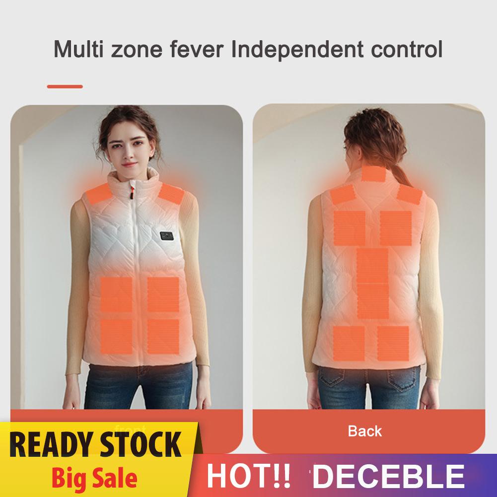 Áo Khoác Sát Nách unisex Làm Nóng Bằng Điện 3 Chế Độ 15 Khu Vực Cho Mùa Đông