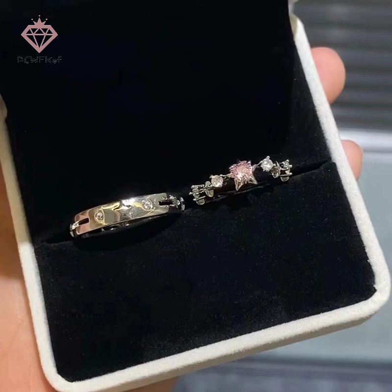 Nhẫn Cặp Hở Ngón Trỏ Đính Đá zircon Ngôi Sao Đơn Giản Có Thể Điều Chỉnh Quà Tặng Ngày Của Cặp Đôi Mới