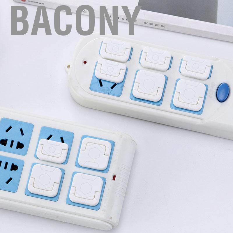 Bacony 20PCS Power Outlet Plastic Cover Flame Retardant Insulation Child Proof Electrical Protector Plug Covers for Baby