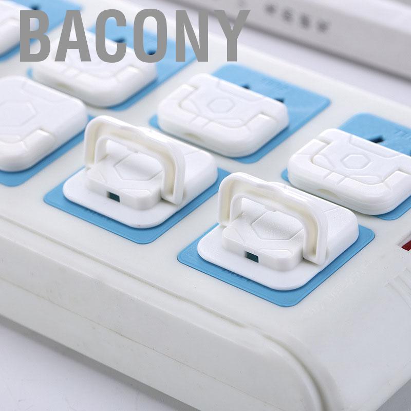Bacony 20PCS Power Outlet Plastic Cover Flame Retardant Insulation Child Proof Electrical Protector Plug Covers for Baby