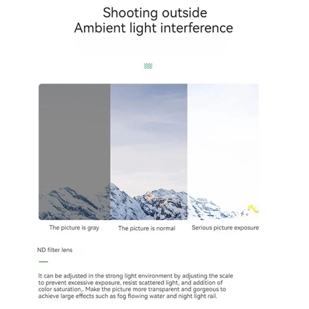 Dji Bộ Kính Lọc uv nd 8 / 16 / 32 / 64 / 256 Chuyên Dụng Cho camera dji mini 4 pro