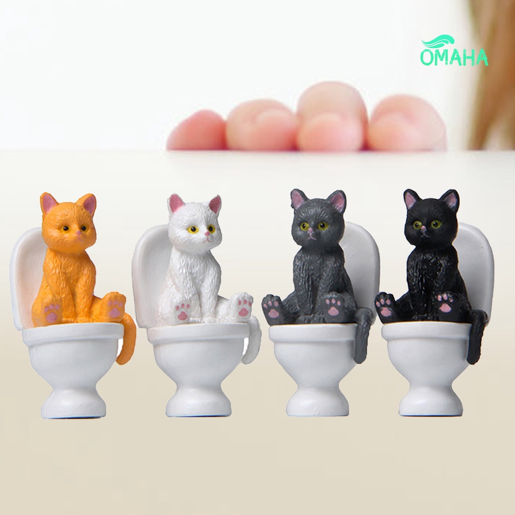 Mô Hình Chú Mèo Ngồi Mini Dễ Thương Dùng Trang Trí