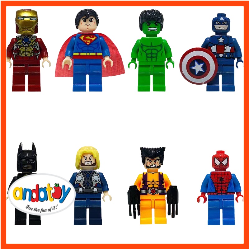Mô hình đồ chơi lắp ráp hình nhân vật siêu anh hùng marvel đồ chơi ANDATOY AD1330