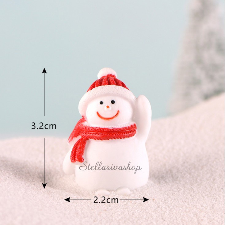 Mô hình người tuyết, ông già noel, cây thông trang trí bàn học Giáng Sinh, Noel Terrarium