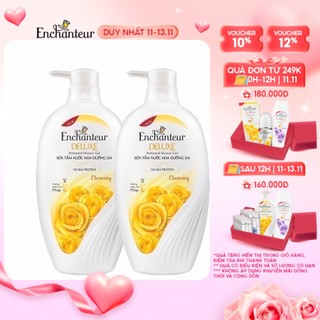 Combo 2 Sữa tắm nước hoa dưỡng da Enchanteur Charming 450gr/ Chai