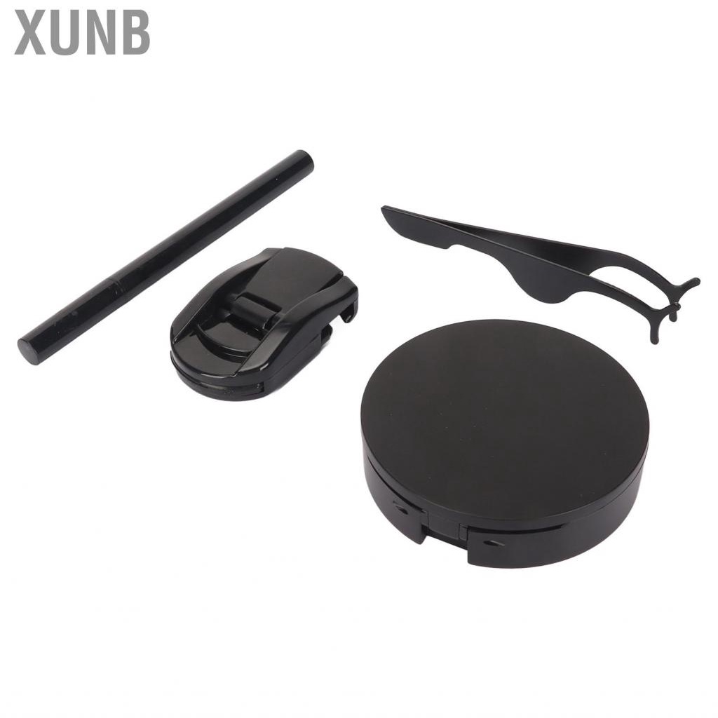 Xunb Eyeliner Eyelashes Kit  Compact Easy To Use False 2 Pair for Makeup