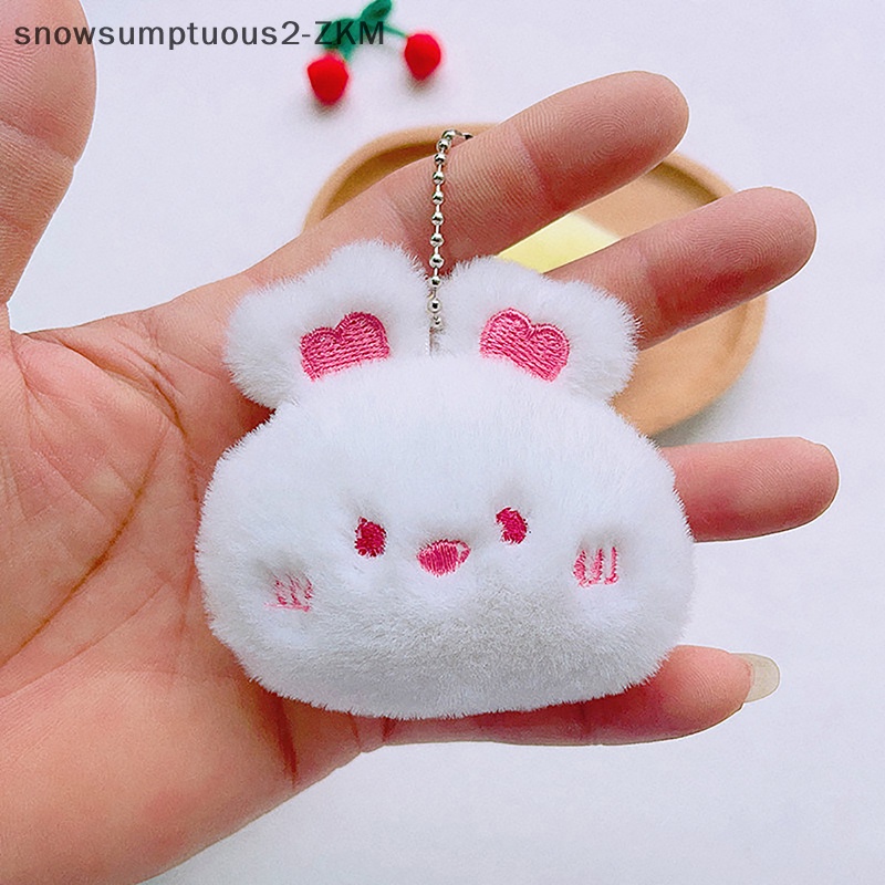 # Snow # Móc Chìa Khóa Hình Thú Nhồi Bông Mềm Mại Dễ Thương Trang Trí Ba Lô / Quà Tặng Cho Bé Gái