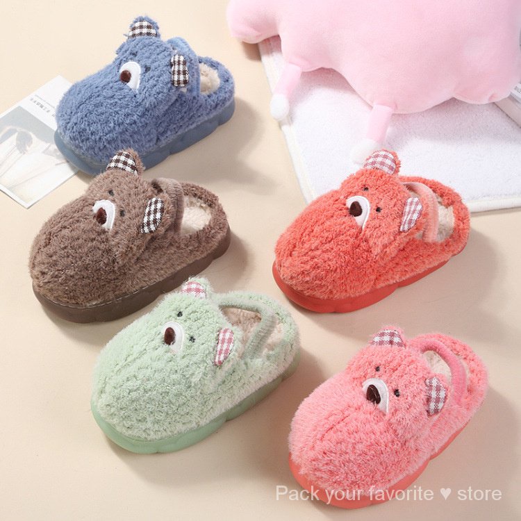 Dép Bông Đi Trong Nhà Chống Trượt Mềm Mại Hình Hoạt Hình Dễ Thương