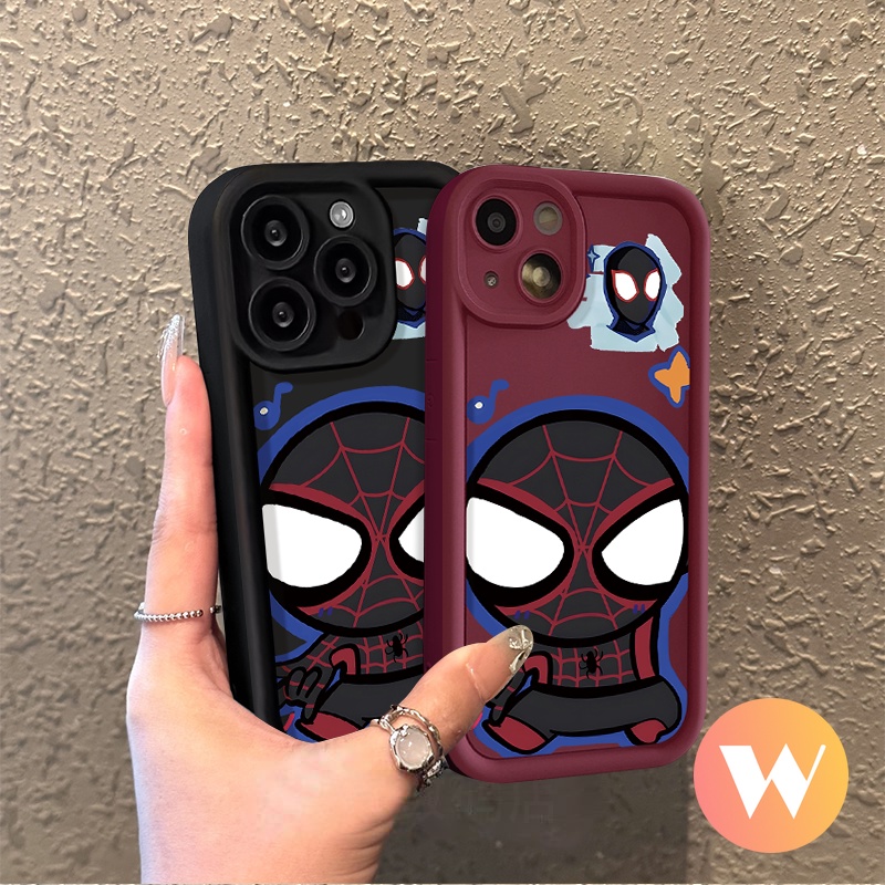 Mềm Ốp Điện Thoại Dẻo Họa Tiết Spiderman Cho iphone 11 15 13 14 12 pro max 7plus xr 15pro 15 7 8 6s 6 plus x xs max se 2020