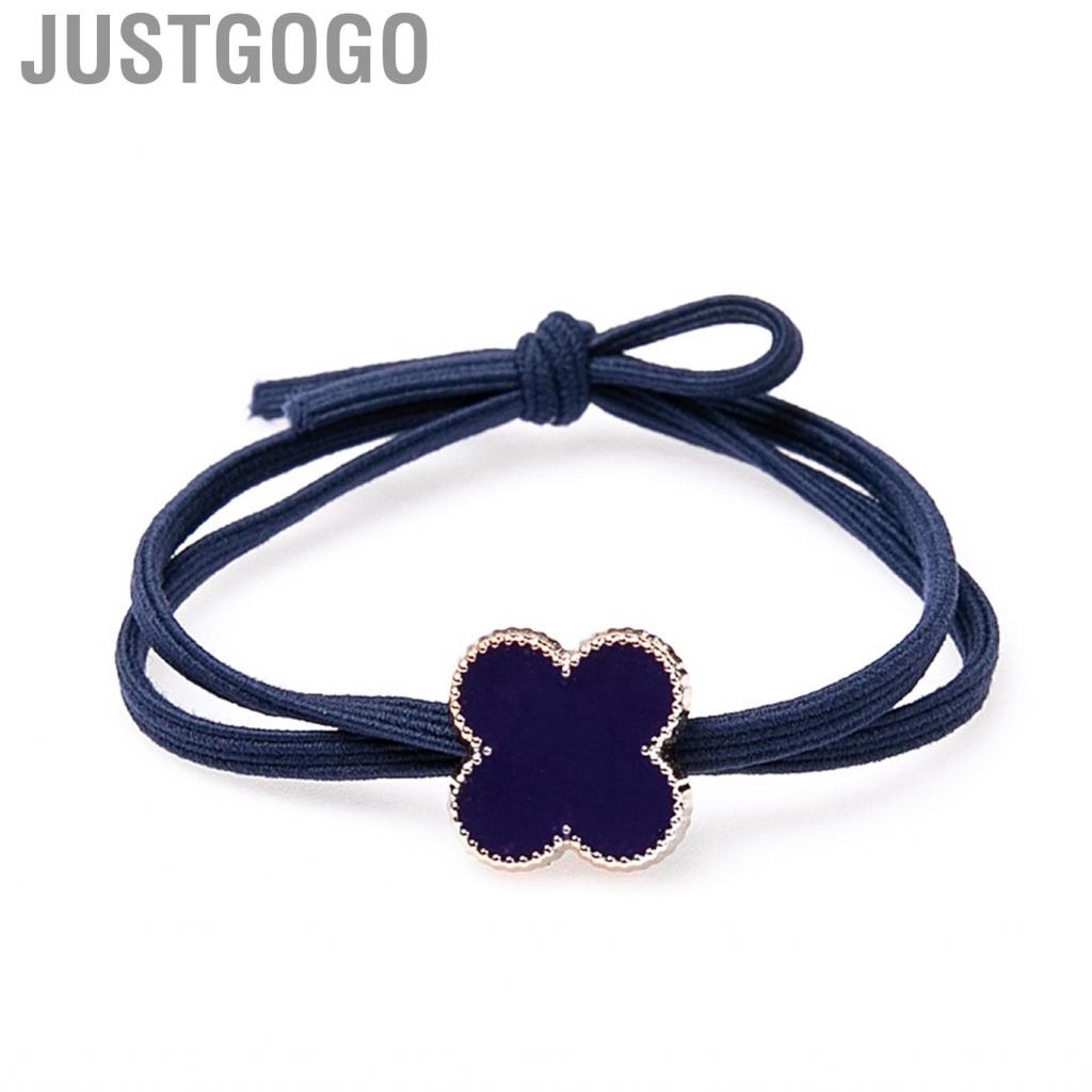 Justgogo Elegant Hair Tie Women Girls Fashionable Cute Rope Ponytail Holder for Dating Holiday Party