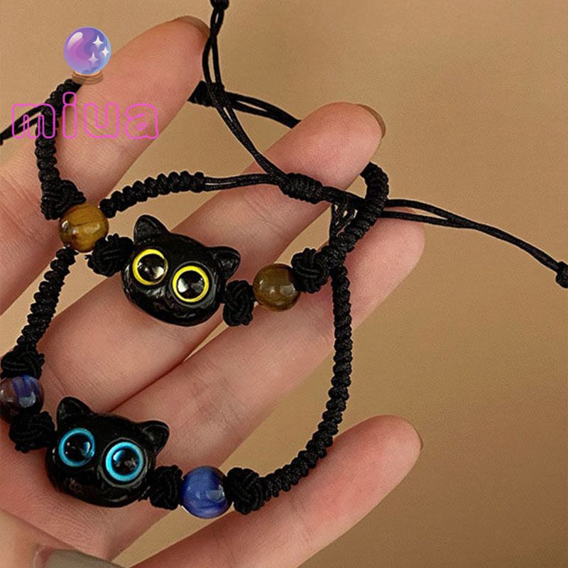 Miua🔮Vòng Tay Hình Mèo Đen Phong Cách Trung Hoa Thời Trang Mùa Hè 2024