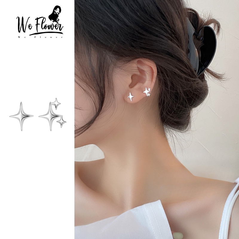 Khuyên Tai Xỏ Lỗ Bằng Bạc s925 s925 Không Gây Dị Ứng Hình Ngôi Sao / Chữ Thập / Ngôi Sao / Chữ Thập Không Gây Dị Ứng Cho Nam Và Nữ