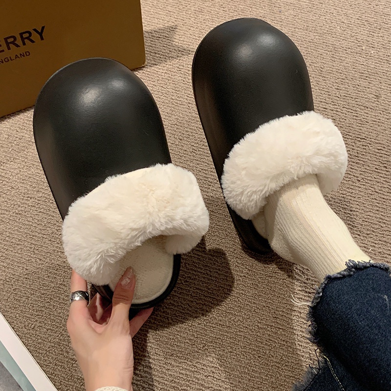 😍Dép Bông Cotton Đi Trong Nhà Đế Dày Giữ Ấm Mùa Thu Đông Có Thể Tháo Rời Cho Cặp Đôi