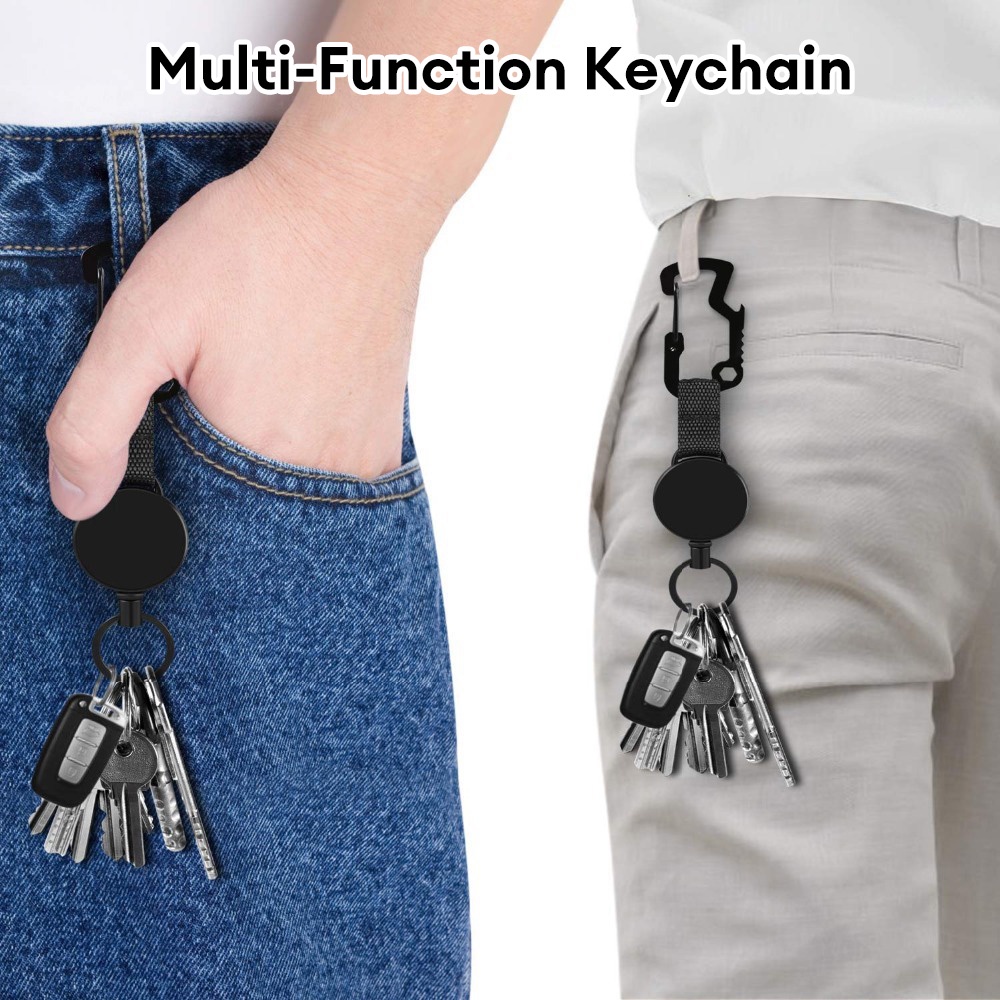 Móc Chìa Khóa Có Thể Rút Lại Với Khung Gắn Thẻ Tuyển Chọn 60cm Tiện Dụng