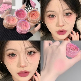 CODE phấn má hồng bùn với bột phồng hiển thị bột sữa trắng cô gái trang điểm làm đẹp sửa đổi kem phấn má hồng