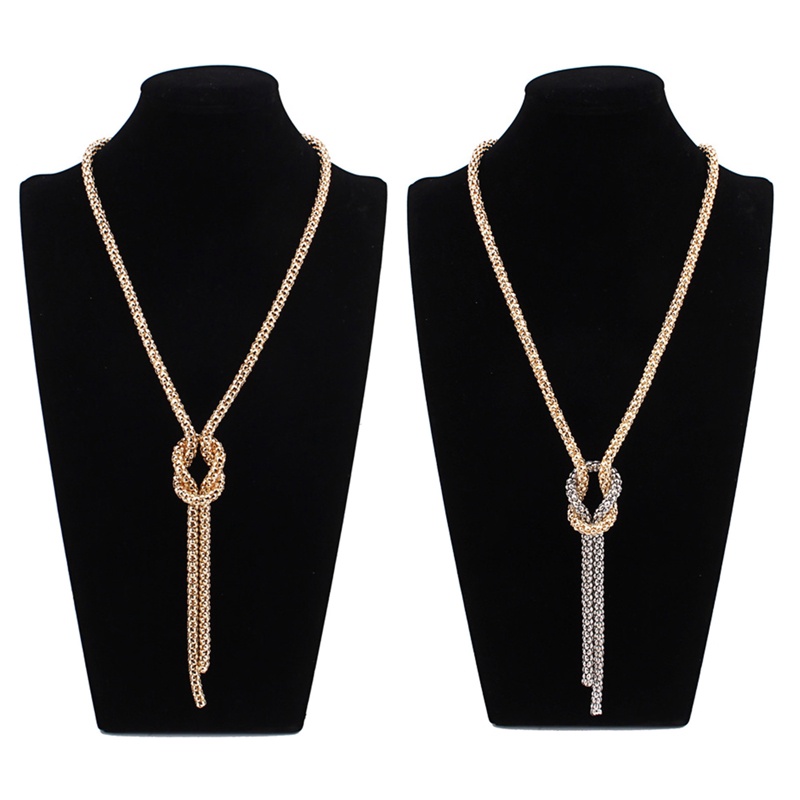 Niceme Vòng Cổ choker Dài Thắt Nút Đơn Giản Thời Trang Phong Cách bohemian Cho Nữ