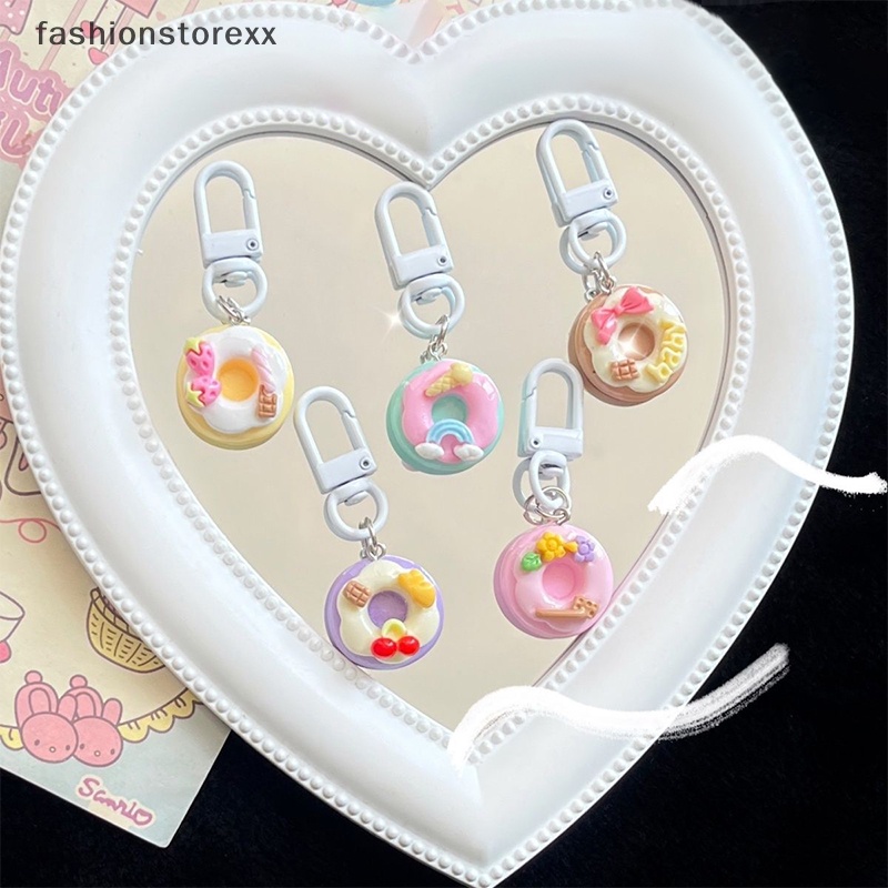 Móc Khóa Hình Bánh Donut Dễ Thương Trang Trí Ba Lô / Xe Hơi / Quà Tặng Cho Cặp Đôi vvn