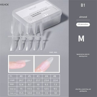Annies Set 100 Móng Tay Giả Ngắn / Hộp gel Lì Mềm Trong Suốt Không Cần Dũa Móng