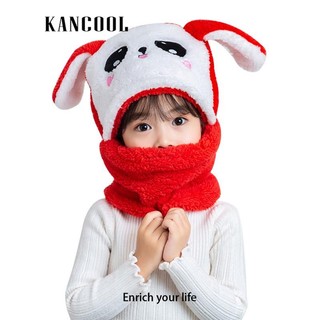 Hoạt hình mũ len kèm khăn choàng dày giữ ấm cho bé 1-10 tuổi