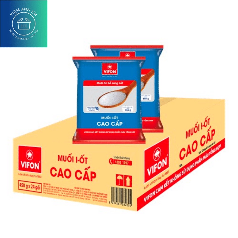 Muối Tinh Sấy/I-Ốt Cao Cấp VIFON gói 450g