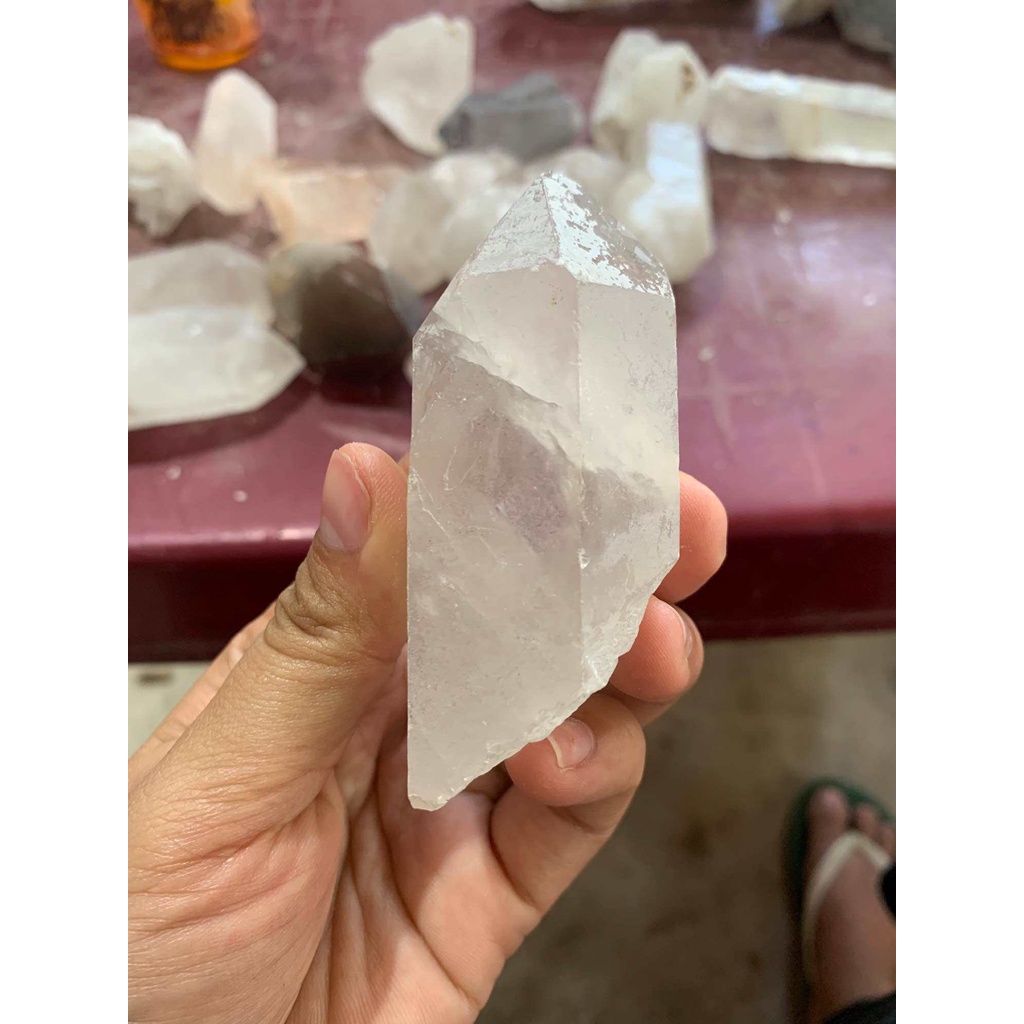 Đá thạch anh trắng nguyên bản thô dùng trang trí nhà cửa thanh tẩy năng lượng