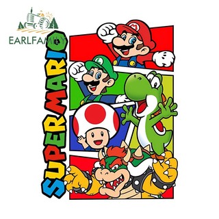 Sticker dán trang trí xe hơi chống nước hình super mario 13cmx9.2cm