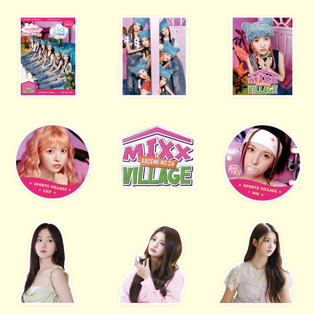 NMIXX Album 2024 MIXX VILLAGE Sticker Phone Luggage Laptop Decor Stickers
