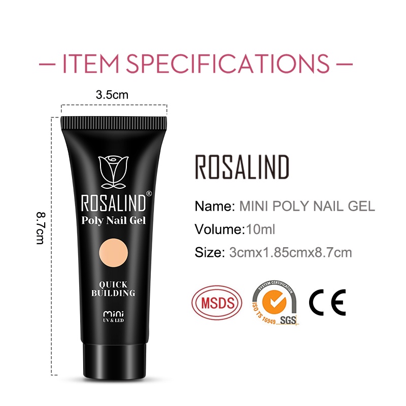 Rosalind Sơn Móng Tay gel polygel Đắp Nối Dài Móng Tay Nhanh Chóng