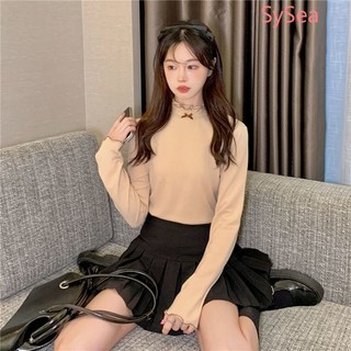 Áo Sơ Mi Tay Dài Thắt Nơ Cổ Cho Nữ