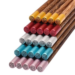 Đũa gỗ cánh gà không sơn không sáp màu trơn cho gia đình / khách sạn