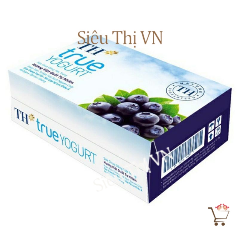 Thùng Sữa TH Dâu- Cam- Việt Quất-Mix vị 180ml x 48 Hộp