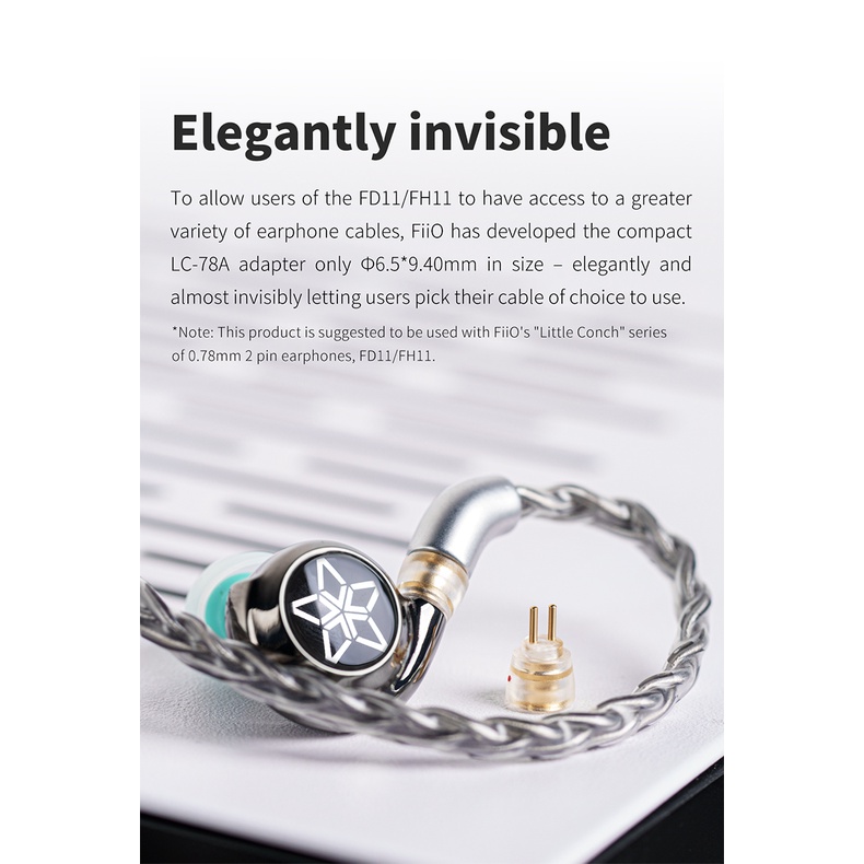 Fiio Đầu Chuyển Đổi lc-78a mmcx Sang 0.78mm 2-pin Cho ff1 fd11