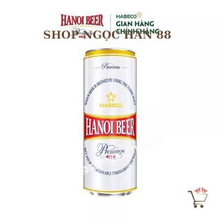 Lon bia hà nội premium 330ml date mới
