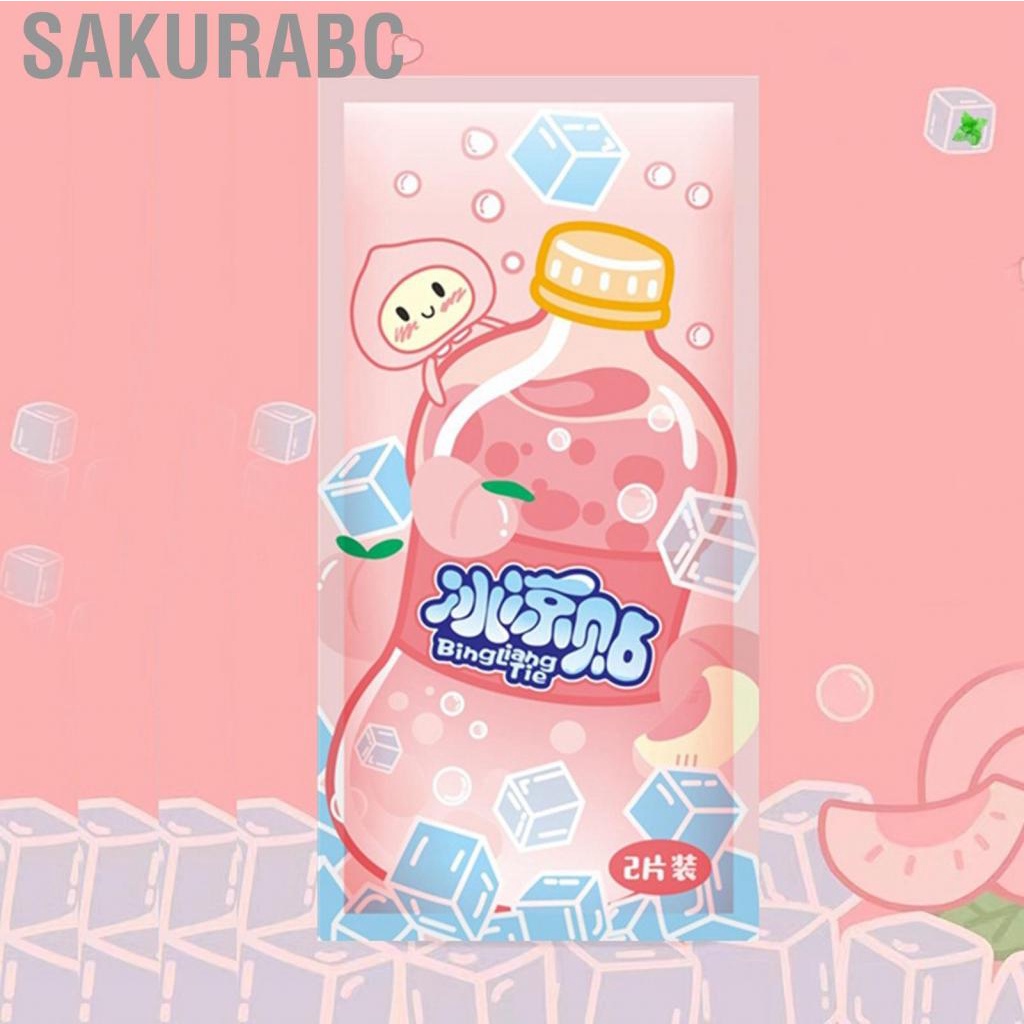 Sakurabc Cooling Forehead Strips  Soothing Spiny Cloth Patch Physical Fever Reduction for High Temperature