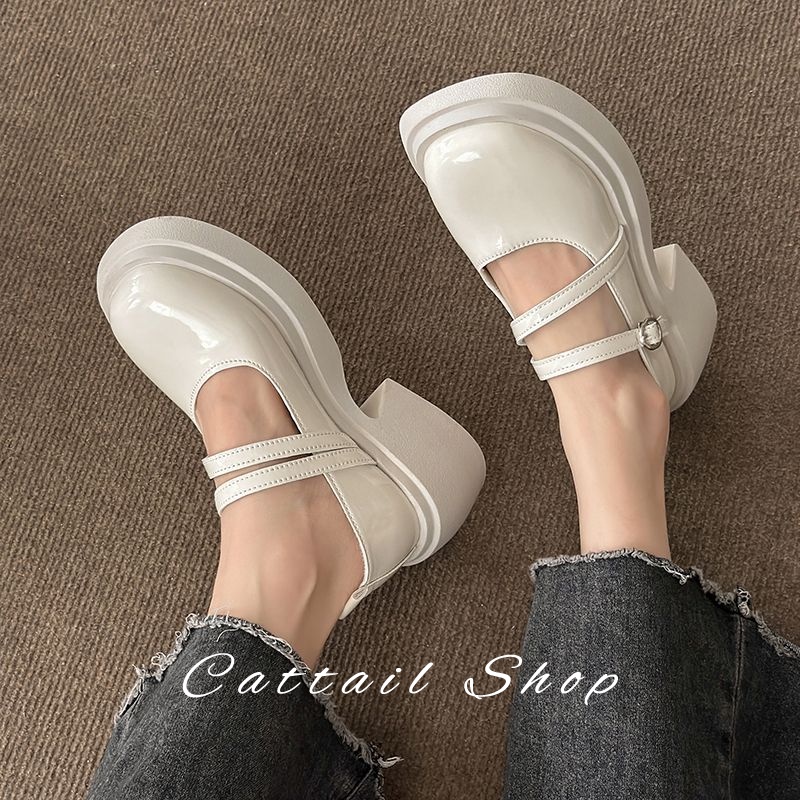 DISHULAN  giày búp bê Mary Jane Lolita Đế da mềm đế êm thời trang Đẳng cấp Kiểu dáng độc đáo Chất liệu tốt Thiết kế độc đáo Tiện dụng FLF23B0Y9V 48Z231130