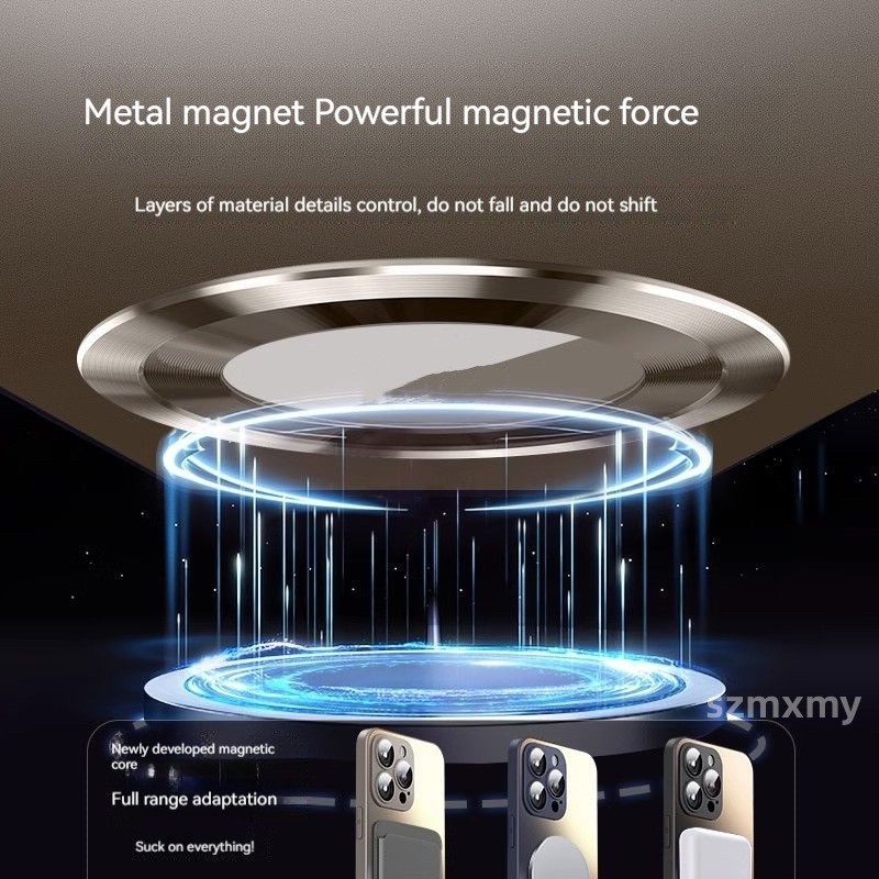 Ốp Điện Thoại Bằng Titan Mặt Kính Từ Tính Chống Dấu Vân Tay Bảo Vệ Ống Kính Máy Ảnh Cho iphone 15 13 12 14 pro max