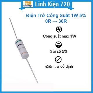 Trở công suất 1w 5% điện trở từ 0r đến 300r
